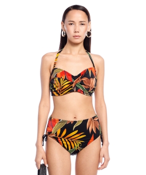 Printed bikini top