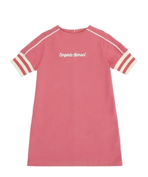 Logo embroidered short sleeve dress