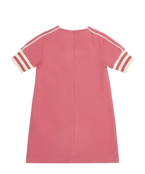 Logo embroidered short sleeve dress