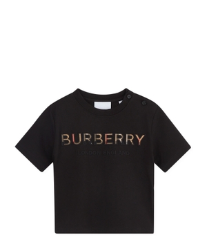 Logo embroidered T-shirt in cotton