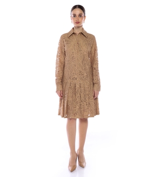 Edotto Lace Shirt Dress