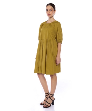 Short cotton poplin dress