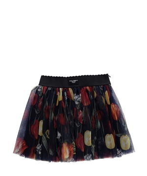 Printed tulle skirt