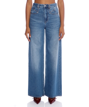 High-waist wide-leg jeans