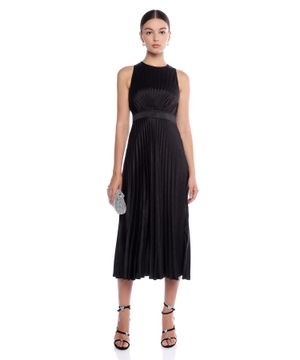 Pleated midi dress