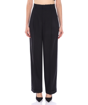 Wide-leg high-waist trousers