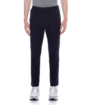 Straight-fit pants with button fastening