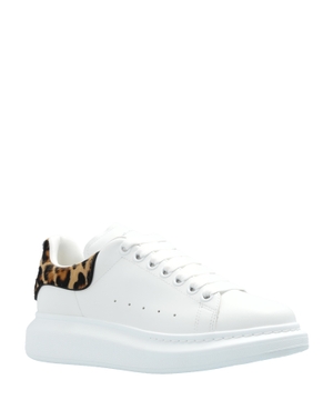 Leopard printli dəri idman ayaqqabısı