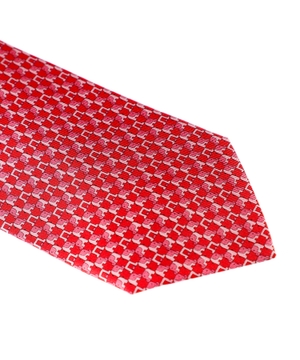 Silk patterned tie
