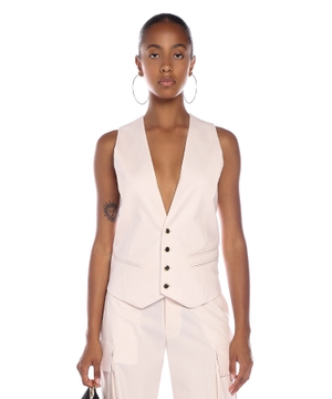 Vest with button fastening