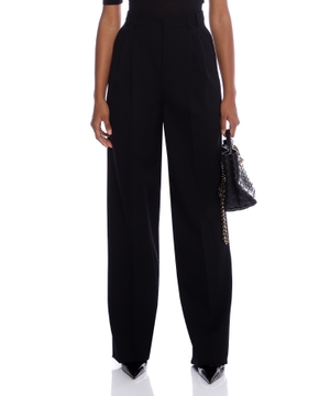 Wide leg wool pants