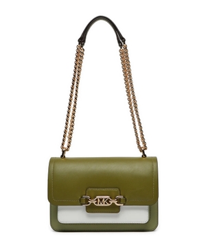 Heather shoulder bag with logo detail