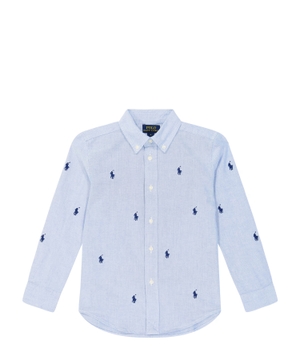 Logo embroidered cotton shirt