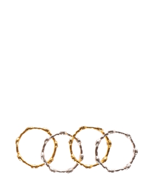 Pavé crystal ring set