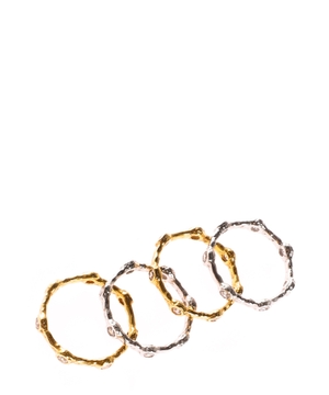 Pavé crystal ring set