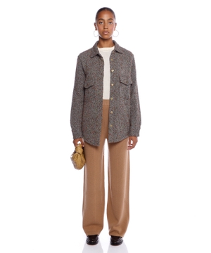 Wool blend shirt jacket