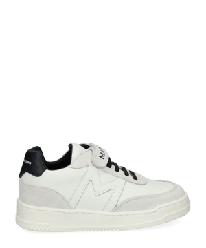 Lace up leather trainers