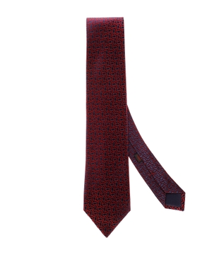 Patterned silk tie