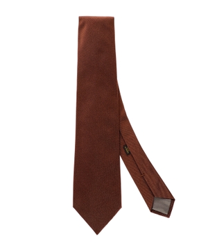 Patterned silk tie