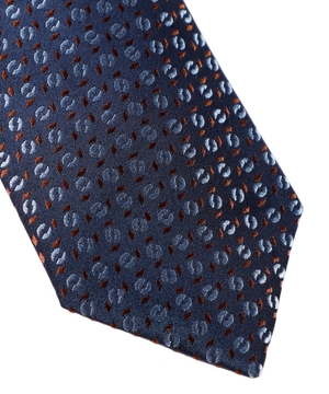 Patterned silk tie