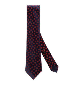 Patterned silk tie