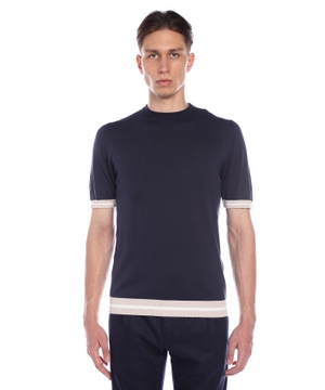 Short-sleeve cotton jumper