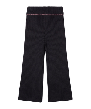 Logo embroidered ribbed pants