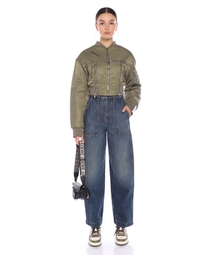 Cropped bomber jacket
