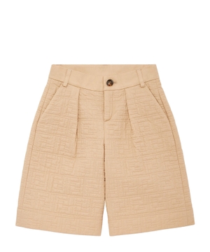 Logo patterned cotton shorts