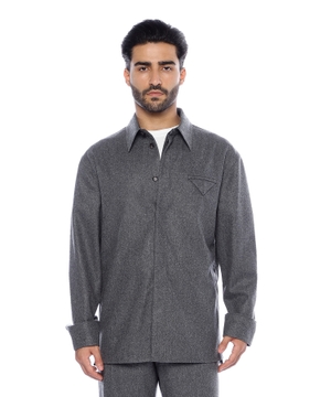 Long sleeve wool shirt