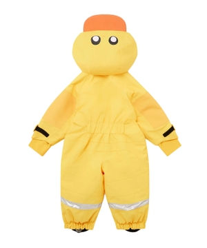 Duckling hooded zippered jumpsuit