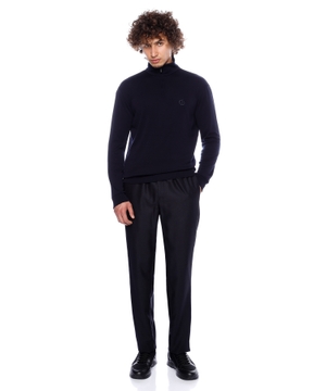 Logo embroidered long-sleeve sweater