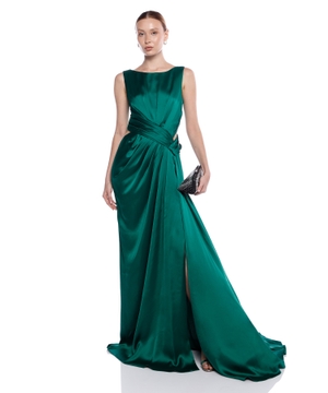 Satin maxi dress