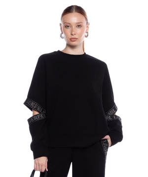 Sweatshirt with cutout details