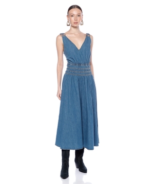 Сut-out denim dress