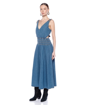 Сut-out denim dress