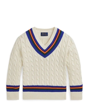 Logo embroidered cotton jumper