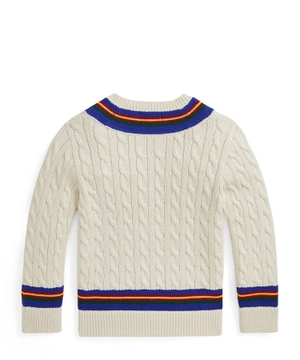 Logo embroidered cotton jumper