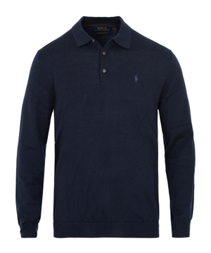 Wool polo-collar jumper