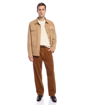 Straight-fit corduroy pants