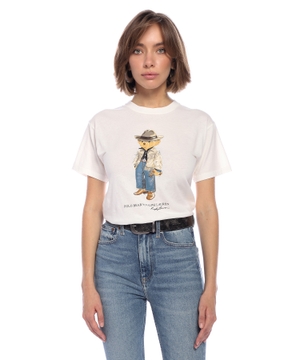 Polo Bear printli pambıq t-shirt
