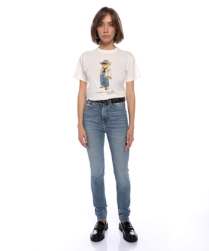 Polo Bear printli pambıq t-shirt