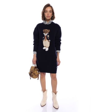 Polo Bear crewneck sweater dress