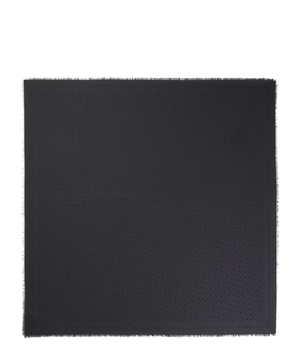 Monogram-jacquard scarf in modal and wool