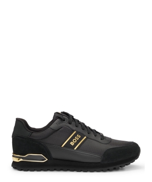 Suede-trimmed sneakers