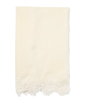 Scarf with lace trim