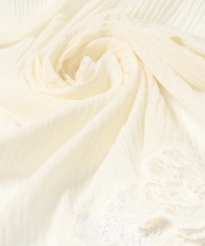 Scarf with lace trim