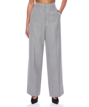 Wide-leg wool trousers