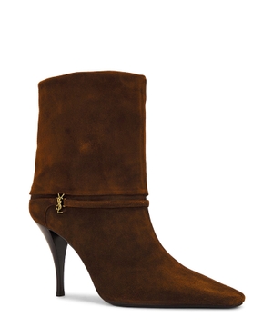Heeled ankle-boots with logo detail