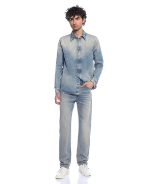 Denim pambıq köynək